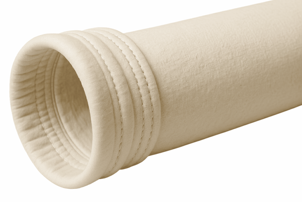 ndustrial baghouse system illustrating dust filter bag materials used in pulse-jet collectors