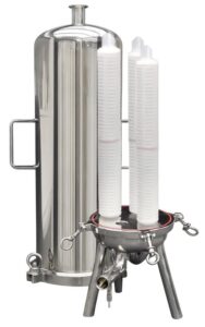 Wine filtration system used for clarification and bottling stability